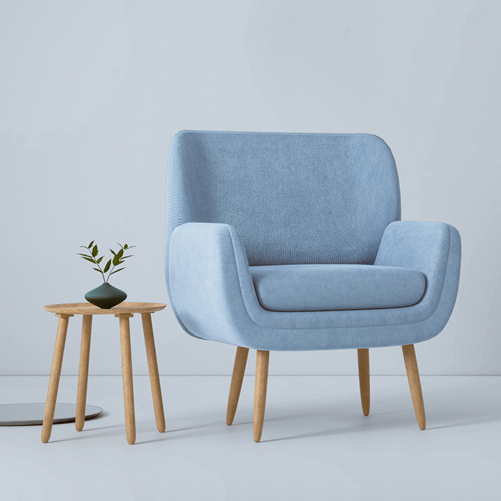 Modern Light Blue Armchair