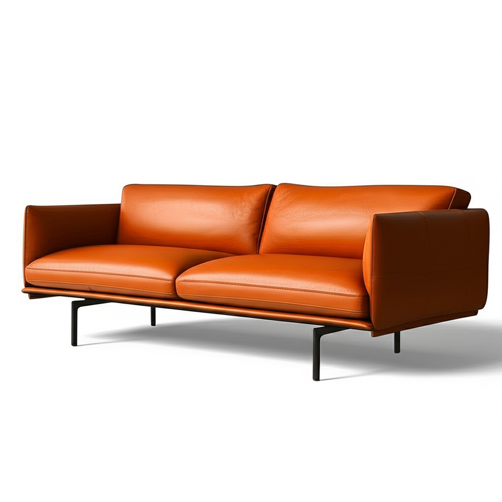 Contemporary Leather 2-Seater Sofa - Image 2