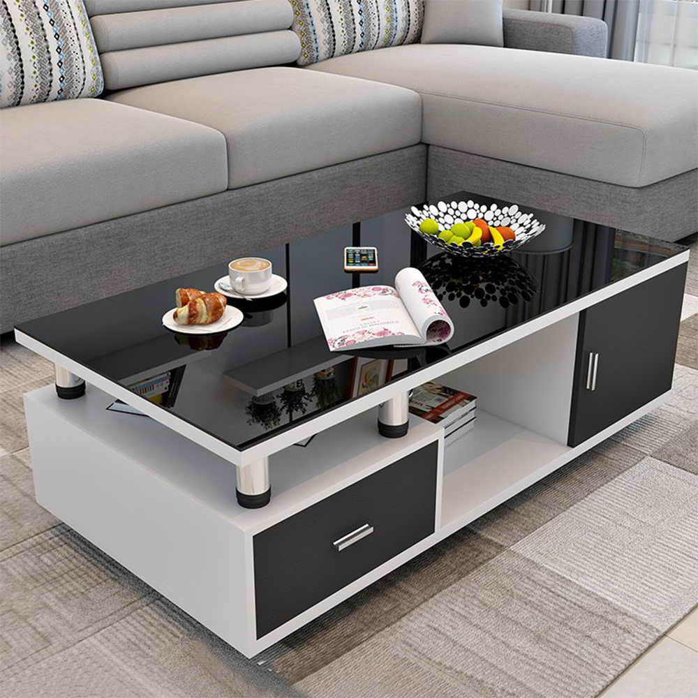 Modern Glossy Coffee Table with Storage
